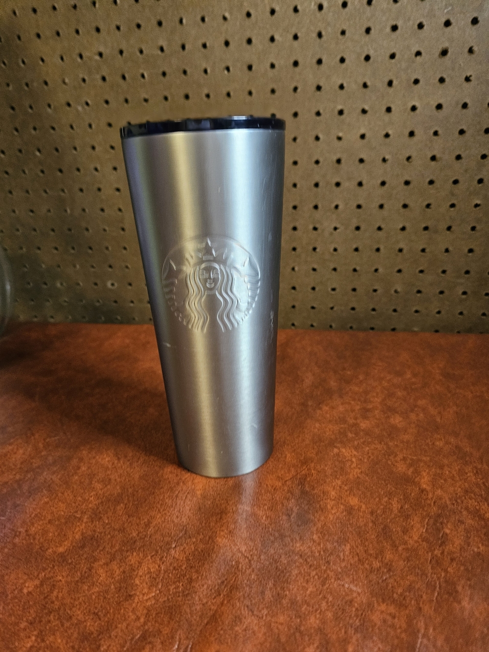 Starbucks 24 oz. Stainless Steel Silver Siren Cold Cup Tumbler with No Straw